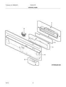 03 - Control Panel parts for Frigidaire Dishwasher FGHD2472PW0 / from AppliancePartsPros.com