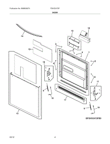 05 - Door parts for Frigidaire Dishwasher FGHD2472PW0 / from AppliancePartsPros.com
