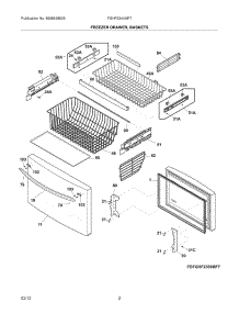 03 - Freezer Drawer, Baskets parts for Frigidaire Refrigerator FGHF2344MF7 / from AppliancePartsPros.com