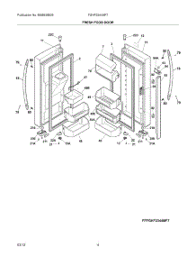 05 - Fresh Food Doors parts for Frigidaire Refrigerator FGHF2344MF7 / from AppliancePartsPros.com