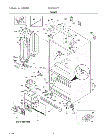 07 - Cabinet parts for Frigidaire Refrigerator FGHF2344MF7 / from AppliancePartsPros.com