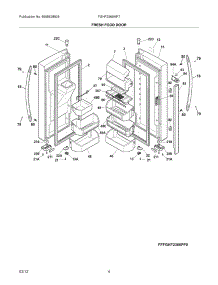 05 - Fresh Food Doors parts for Frigidaire Refrigerator FGHF2369MF7 / from AppliancePartsPros.com