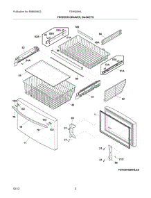 03 - Freezer Drawer, Baskets parts for Frigidaire Refrigerator FGHN2844LE9 / from AppliancePartsPros.com
