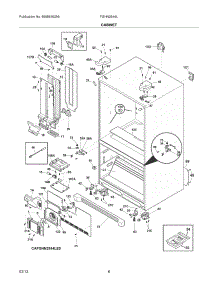 07 - Cabinet parts for Frigidaire Refrigerator FGHN2844LEA / from AppliancePartsPros.com