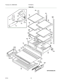 09 - Shelves parts for Frigidaire Refrigerator FGHN2844LEA / from AppliancePartsPros.com