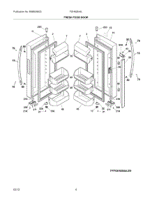 05 - Fresh Food Doors parts for Frigidaire Refrigerator FGHN2844LF9 / from AppliancePartsPros.com