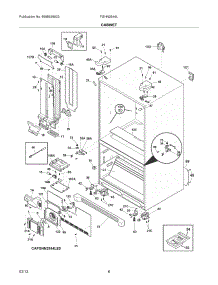 07 - Cabinet parts for Frigidaire Refrigerator FGHN2844LF9 / from AppliancePartsPros.com