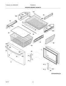 03 - Freezer Drawer, Baskets parts for Frigidaire Refrigerator FGHN2844LPA / from AppliancePartsPros.com