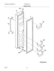 03 - Freezer Door parts for Frigidaire Refrigerator FGHS2342LF8 / from AppliancePartsPros.com