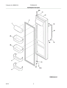 05 - Refrigerator Door parts for Frigidaire Refrigerator FGHS2342LF8 / from AppliancePartsPros.com