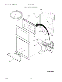 15 - Ice & Water Dispenser parts for Frigidaire Refrigerator FGHS2342LF8 / from AppliancePartsPros.com