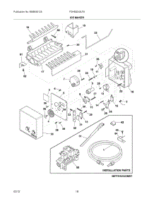 19 - Ice Maker parts for Frigidaire Refrigerator FGHS2342LF8 / from AppliancePartsPros.com