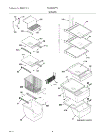 09 - Shelves parts for Frigidaire Refrigerator FGHS2355PF0 / from AppliancePartsPros.com