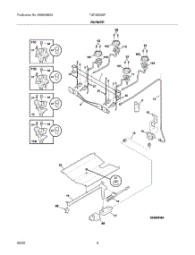 05 - Burner parts for Frigidaire Range TGF328GSF / from AppliancePartsPros.com