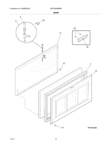 03 - Door parts for Frigidaire Freezer WFC09M3BW8 / from AppliancePartsPros.com
