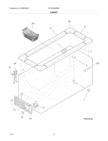 05 - Cabinet parts for Frigidaire Freezer WFC09M3BW8 / from AppliancePartsPros.com