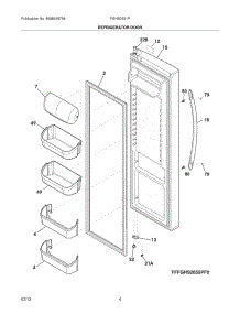 05 - Refrigerator Door parts for Frigidaire Refrigerator FGHS2631PE0 / from AppliancePartsPros.com