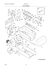 17 - Ice Container parts for Frigidaire Refrigerator FGHS2631PP0 / from AppliancePartsPros.com