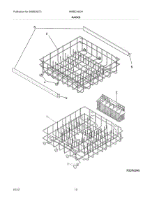 13 - Racks parts for Frigidaire Dishwasher WWBD2400HB2A / from AppliancePartsPros.com