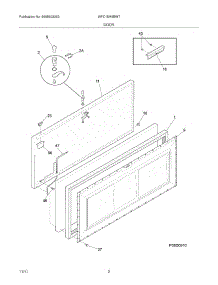 03 - Door parts for Frigidaire Freezer WFC15M4BW7 / from AppliancePartsPros.com