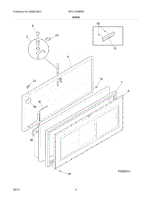 03 - Door parts for Frigidaire Freezer WFC15M4BW8 / from AppliancePartsPros.com