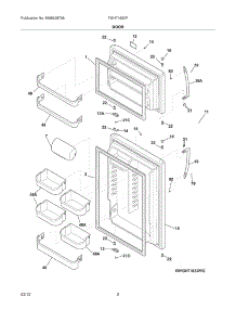 03 - Doors parts for Frigidaire Refrigerator FGHT1832PP0 / from AppliancePartsPros.com