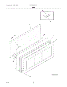 03 - Door parts for Frigidaire Freezer WWFC13M4NW1 / from AppliancePartsPros.com