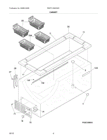 05 - Cabinet parts for Frigidaire Freezer WWFC13M4NW1 / from AppliancePartsPros.com
