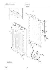 03 - Door parts for Frigidaire Freezer KFS220RHY2 / from AppliancePartsPros.com