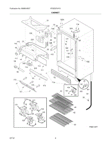 05 - Cabinet parts for Frigidaire Freezer KFS220RHY2 / from AppliancePartsPros.com