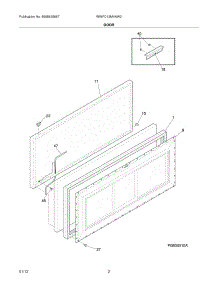 03 - Door parts for Frigidaire Freezer WWFC13M4NW2 / from AppliancePartsPros.com