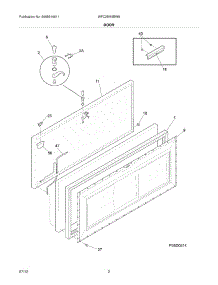 03 - Door parts for Frigidaire Freezer WFC25M4BW8 / from AppliancePartsPros.com