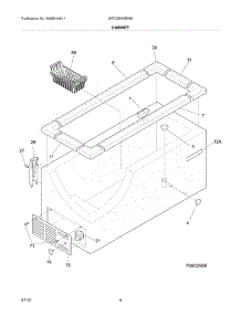 05 - Cabinet parts for Frigidaire Freezer WFC25M4BW8 / from AppliancePartsPros.com