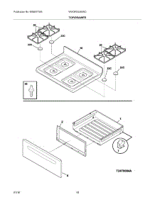 09 - Top / Drawer parts for Frigidaire Range WWGF3004KWD / from AppliancePartsPros.com