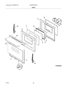 11 - Door parts for Frigidaire Range WWGF3004KWD / from AppliancePartsPros.com