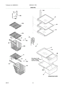 09 - Shelves parts for Frigidaire Refrigerator WWHS2311NP0 / from AppliancePartsPros.com
