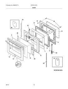 11 - Door parts for Frigidaire Range FGIF3061NFA / from AppliancePartsPros.com