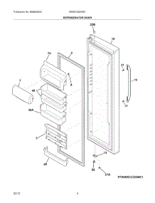 05 - Refrigerator Door parts for Frigidaire Refrigerator WWSC2323NE1 / from AppliancePartsPros.com