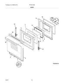 09 - Door parts for Frigidaire Range TEF351EWM / from AppliancePartsPros.com
