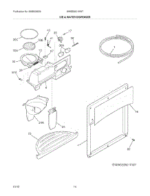 15 - Ice & Water Dispenser parts for Frigidaire Refrigerator WWSS2601KW7 / from AppliancePartsPros.com