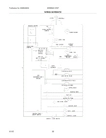 22 - Wiring Schematic parts for Frigidaire Refrigerator WWSS2601KW7 / from AppliancePartsPros.com