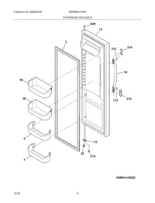 05 - Refirgerator Door parts for Frigidaire Refrigerator WWSS2601KW8 / from AppliancePartsPros.com