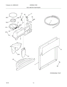 15 - Ice & Water Dispenser parts for Frigidaire Refrigerator WWSS2601KW8 / from AppliancePartsPros.com