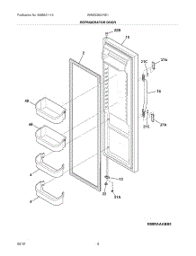 05 - Refrigerator Door parts for Frigidaire Refrigerator WWSS2601NE1 / from AppliancePartsPros.com