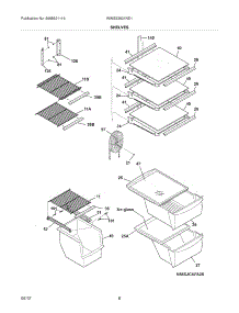 09 - Shelves parts for Frigidaire Refrigerator WWSS2601NE1 / from AppliancePartsPros.com