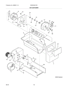 17 - Ice Container parts for Frigidaire Refrigerator WWSS2601NE1 / from AppliancePartsPros.com