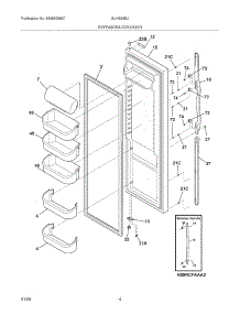 05 - Refrigerator Door parts for Frigidaire Refrigerator GLHS69EJPB0 / from AppliancePartsPros.com