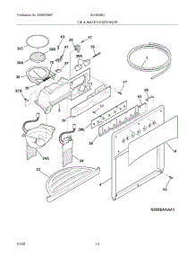 15 - Ice & Water Dispenser parts for Frigidaire Refrigerator GLHS69EJPB0 / from AppliancePartsPros.com