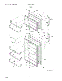 03 - Door parts for Frigidaire Refrigerator WWTR1802KW9 / from AppliancePartsPros.com