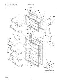 03 - Doors parts for Frigidaire Refrigerator FGTD23V6MW1 / from AppliancePartsPros.com